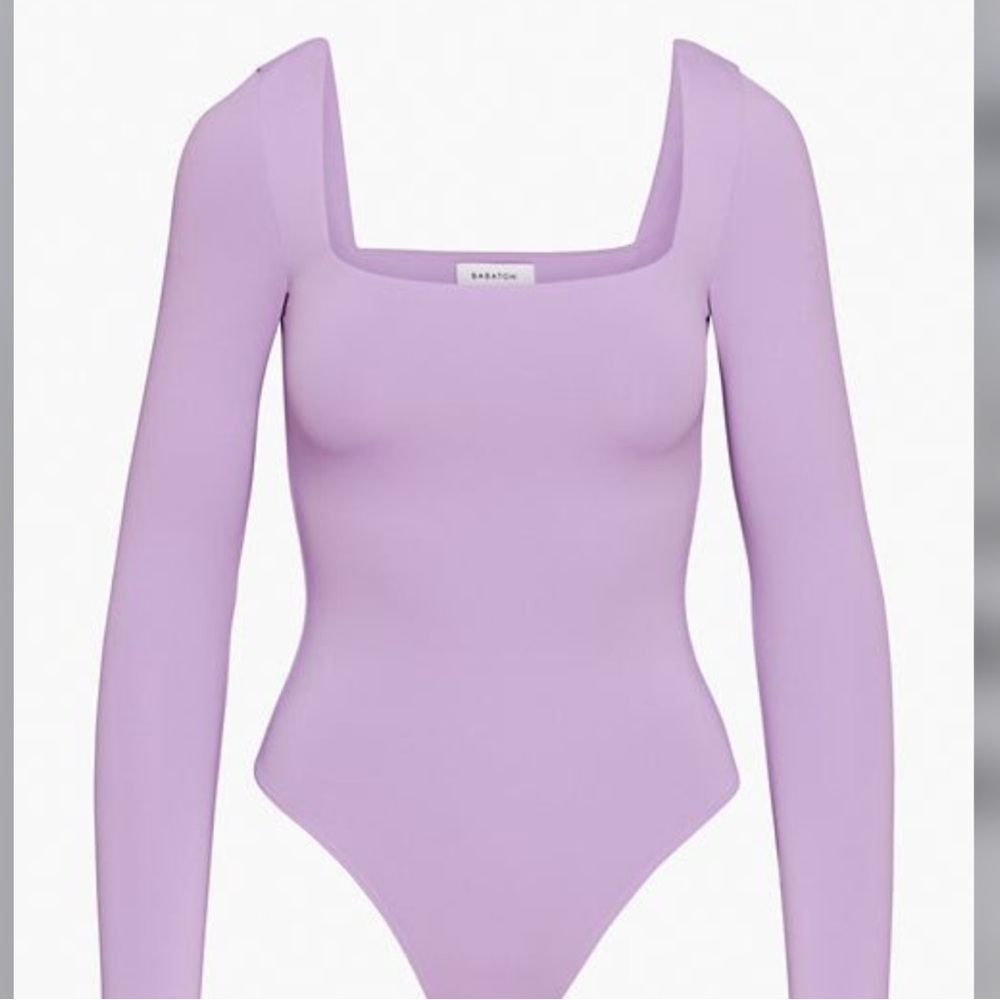 Aritzia vacation contour long sleeve body suit - bright lavender